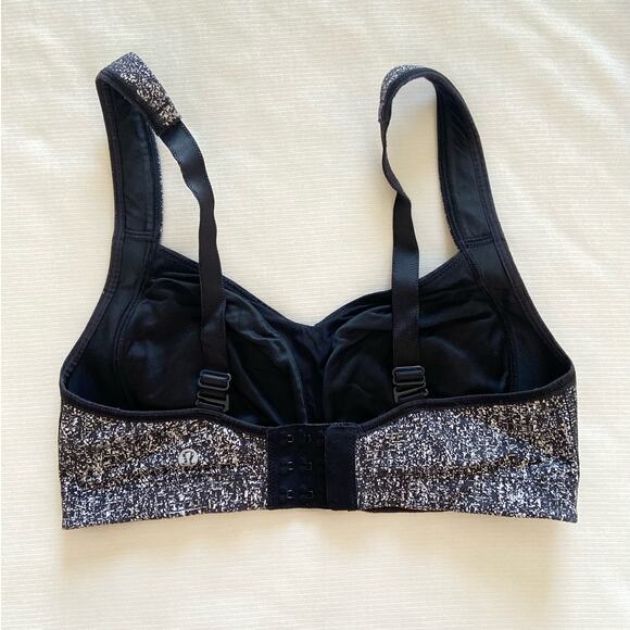 LULULEMON Ta Ta Tamer III High Support Sports Bra Rio‎ Mist White Black - Picture 6 of 9
